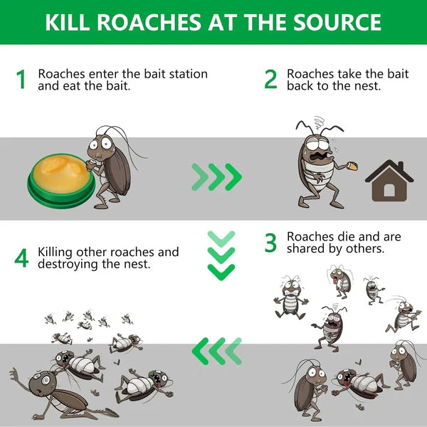 Roach Killer™ Gel - Safe & Powerful Cockroach Killer for Kitchens, Bathrooms & Cabinets